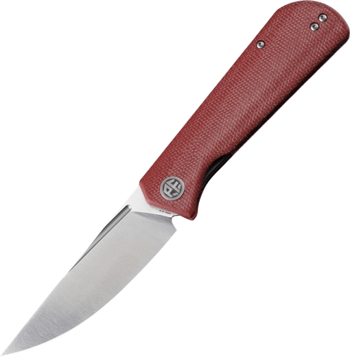 Petrified Fish Viking sammenklappelig lommekniv 9,2 cm satin rød micarta
