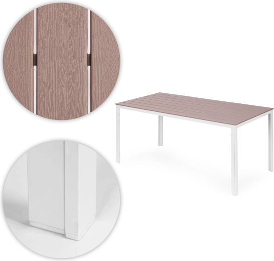 Robust polywood‑plade med trælook