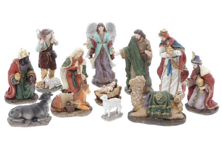 Komplet krybbescene til hyggelig julestemning