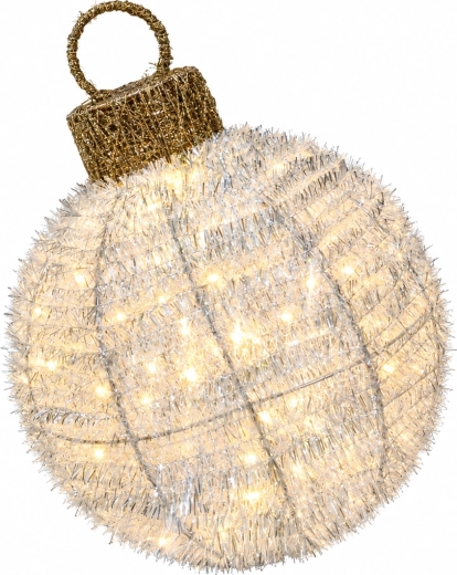 Elegant hvid kugle med gylden ophængning