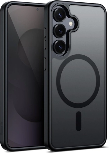 Hybrid mat magnetisk MagSafe-etui til Samsung Galaxy S25 – sort