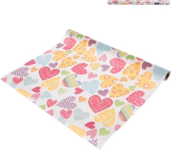 Papirsdug – bordløber med hjerter 180 × 40 cm