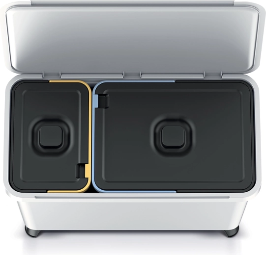 To separate beholdere til hurtig sortering