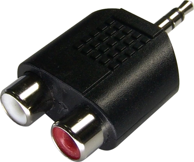 Sencor-adapter 3,5 mm stereojack til 2 × RCA-hunstik