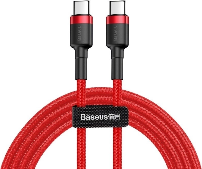 Kabel Baseus Cafule USB‑C PD2.0 60W 2 m Rød