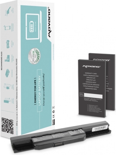 Movano-batteri til Asus K53S/X53S/X53U/X54C bærbare pc’er 4400 mAh (48 Wh)