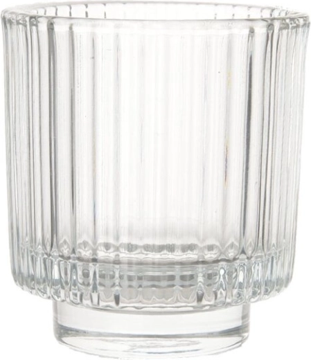 Klar glaslysestage 8 × 8,5 cm