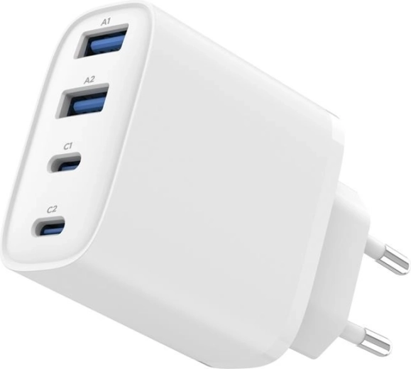 4 porte til opladning af flere enheder på én gang