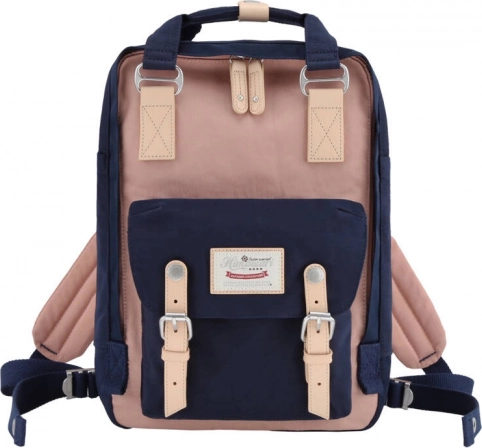 Himawari 14'' laptop-rygsæk mørkeblå og lyserød