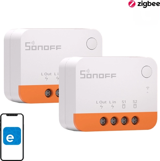 Sonoff zbmini l2 smart miniafbryder zigbee – sæt 2 stk