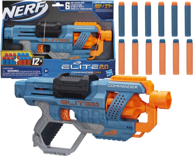 Nerf Elite 2.0 Commander RD-6 med 12 pile