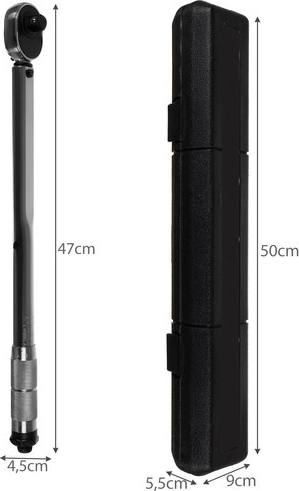 Momentnøgle Bigstren 1/2" med toppe 17/19/21 mm og forlængerstykke