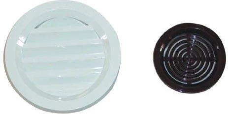 Ventilationsrist med net 75 mm – Hvid