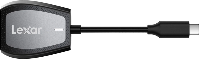 Lexar hukommelseskortlæser med to slots til SD og microSD med USB-C