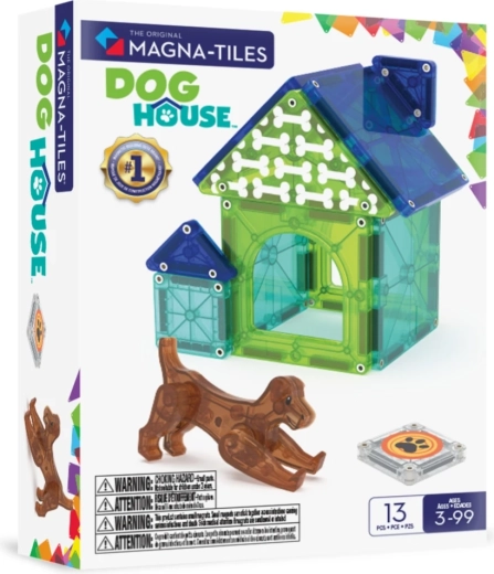 MAGNA-TILES magnetisk byggesæt – hundehus (13 dele)