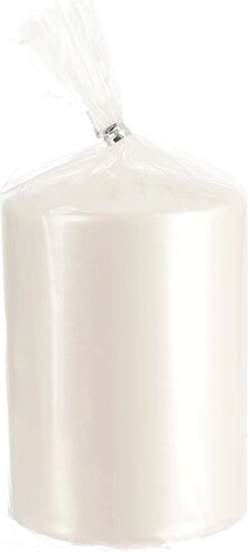 Mat hvid cylindrisk bloklys 7 × 10 cm