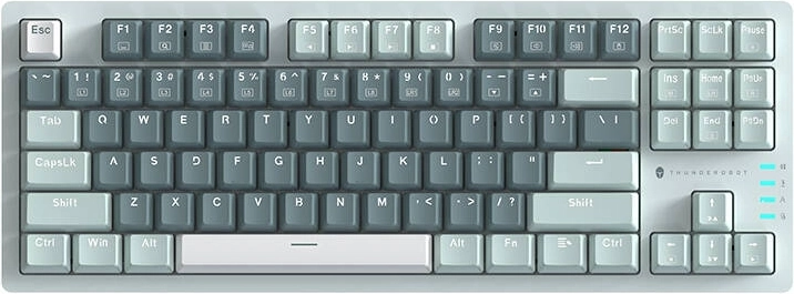 Kablet mekanisk tastatur THUNDEROBOT K87 med røde kontakter – grøn