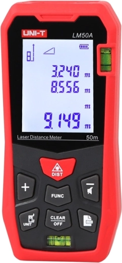 Bagbelyst display og indbyggede libeller