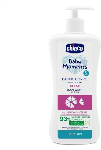 Chicco Baby Moments Relax showergel til børn fra fødslen 500 ml