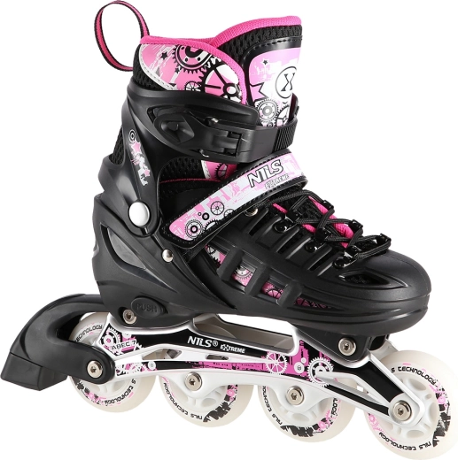 4-i-1 rulleskøjter Nils Extreme i pink – L (39-42)