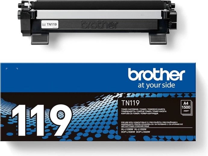 Brother toner TN-119 til HL-1230 / DCP-1630, sort, 15.000 sider