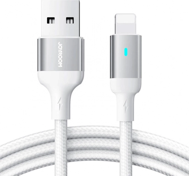 Joyroom kabel USB‑A til Lightning 3 m, 2,4 A, hvid