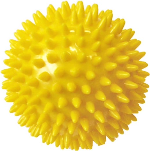 ACRA massagebold med pigge 7,5 cm gul - 1 stk.