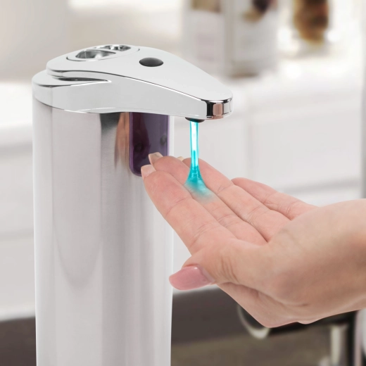 Automatisk berøringsfri sæbedispenser 220 ml, krom