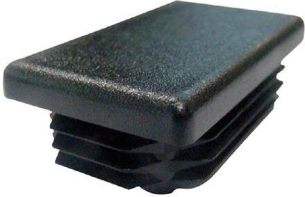 Rektangulær prop 60 × 40 mm af LDPE, sort (10 stk)