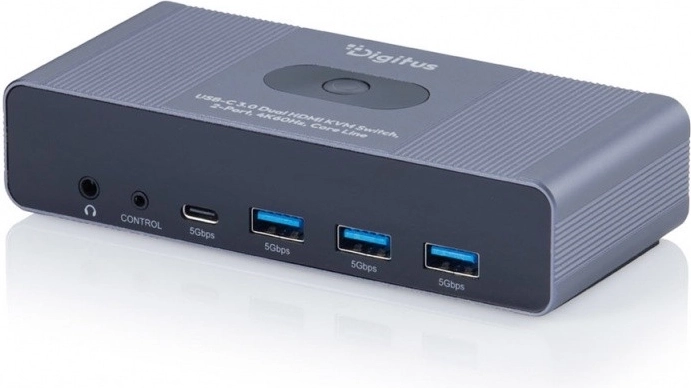 Digitus KVM-switch HDMI til 2 computere og 2 skærme med USB og lyd