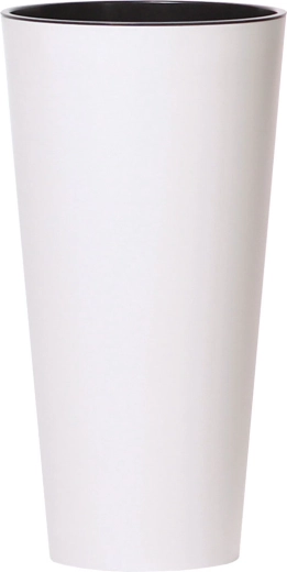Urtepotte Tubus Slim med indsats, hvid mat, 15 cm