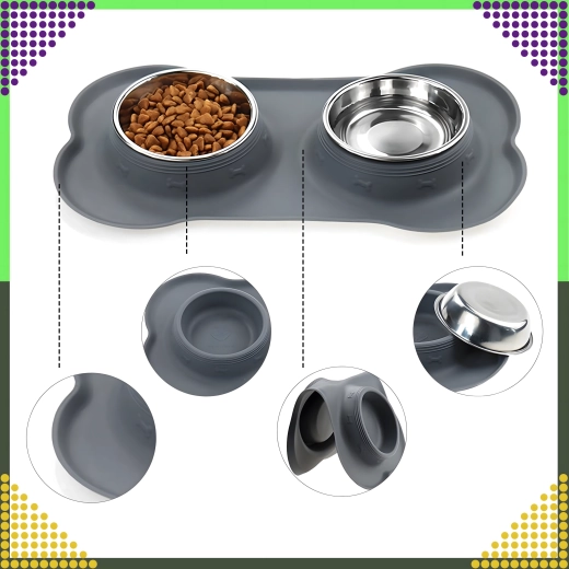 Skridsikker silikonemåtte med hævet kant