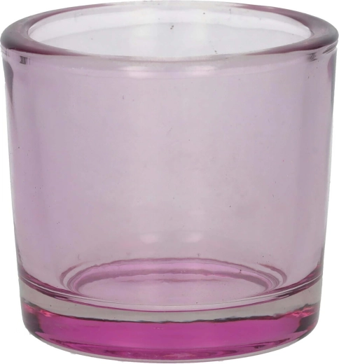 Espen fyrfadsstage 6,5 × 6 cm lilla klar glas