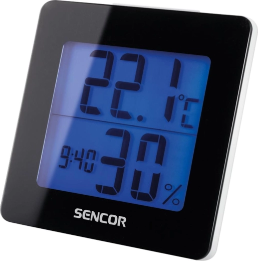 Sencor termometer med ur og alarm