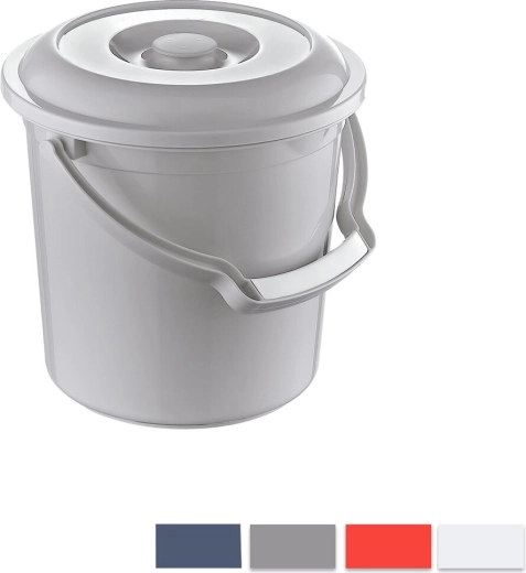 Hobby plastspand med låg 5 l (assorterede farver)