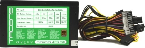 Effektiv og stabil strømforsyning 550 W