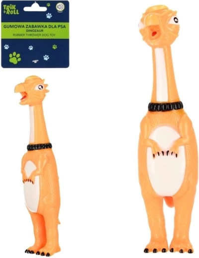 Gummidinosaur til hund med piv