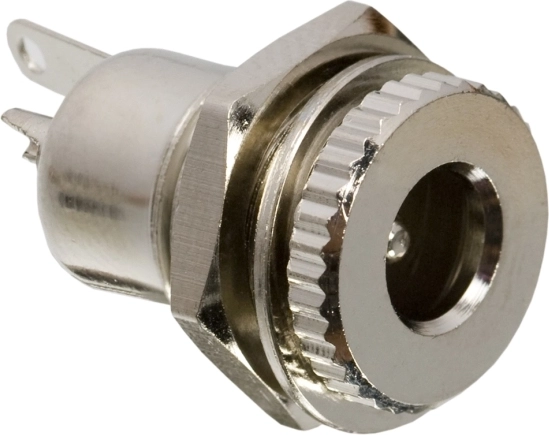Indbygget DC-hunstik i metal 5,5 × 2,5 mm