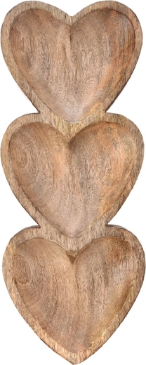 Tre hjerteformede rum til overskuelig servering