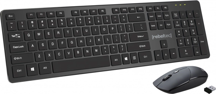 Trådløst tastatur og mus Rebeltec