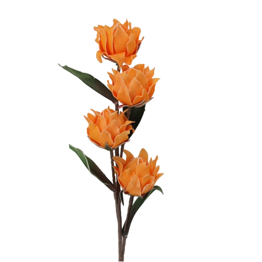 Dekorativ kunstig blomst 88 cm orange