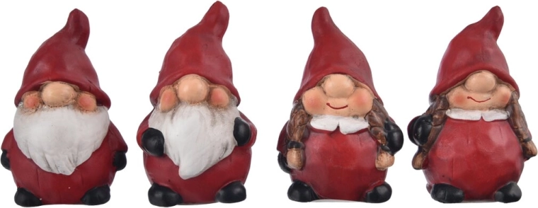 Terrakotta-nisse rød – dekorativ figur