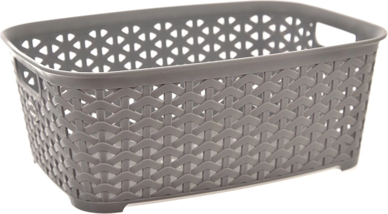 Kurv Hobby rattan-look grå