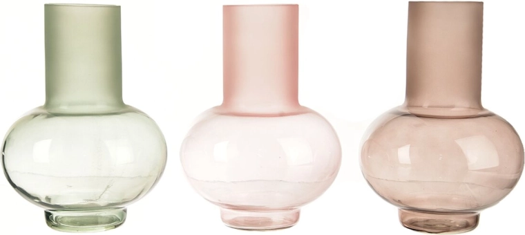 Glasvase 17 × 17 × 23 cm, 3 varianter