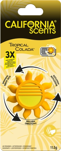 Bilfrisker med duften Tropical Colada CALIFORNIA SCENTS Sun Spinner