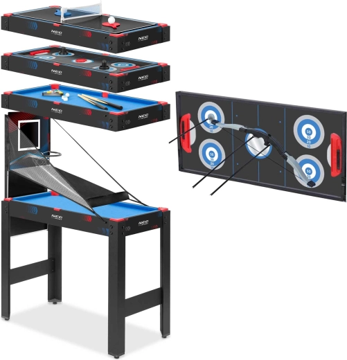 5 spil i ét kompakt bord