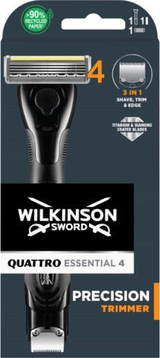 Wilkinson Quattro Essential herrebarbermaskine med trimmer