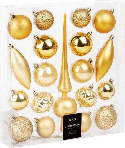 Komplet sæt med 19 dele for nem pyntning