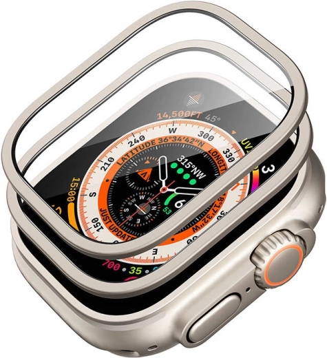 Beskyttelsessæt til Apple Watch Ultra ESR 49mm (etui + glas) (titan)