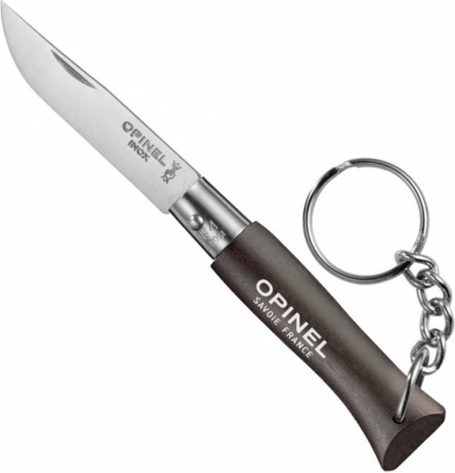 Opinel N°04 nøgleringsvedhæng – lommekniv 5 cm, sort, bøgetræ